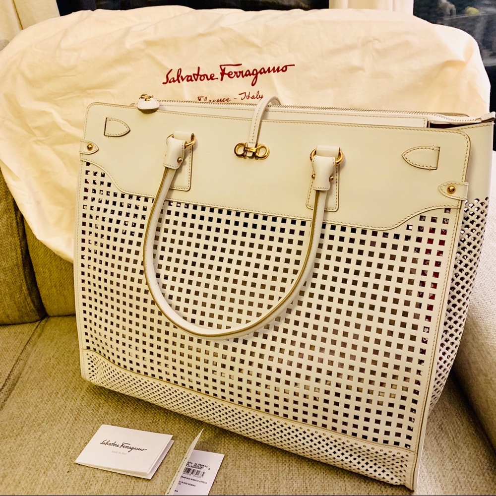 Salvatore Farragamo large leather tote